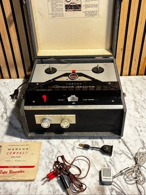 Tragbares Tonbandgerät Webcor Model 2202 Compact Deluxe. Guter Zustand.