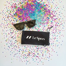 Le Specs Velodrome Sunglasses in Black and Soft Case Brand New with Tags