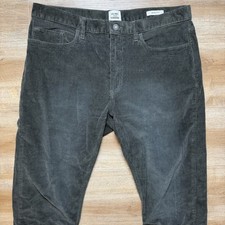 Flint and Tinder Corduroy Pants Men 33x30 Dark Green Slim Fit Stretch Huckberry