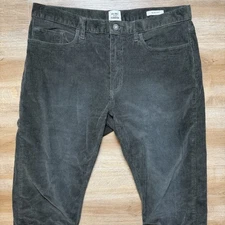 Flint and Tinder Corduroy Pants Men 33x30 Dark Green Slim Fit Stretch Huckberry