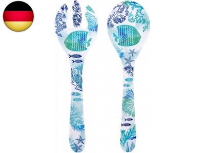 Les Jardins de la Comtesse - Salatbesteck aus Melamin   Karibik   33 cm   Blau M
