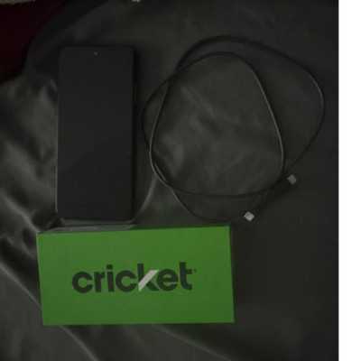 Cricket phone, blue, USB-C w/ 3ft Charging Cable