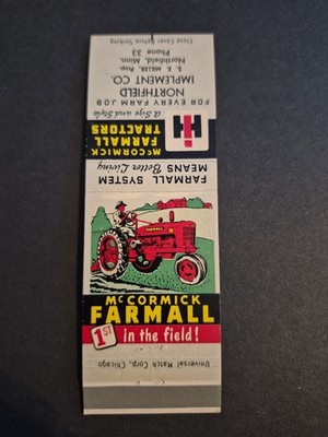 International Harvester Tractors Matchbook Cover Northfield, Minn.