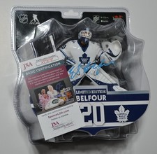 ED BELFOUR TORONTO MAPLE LEAFS IMPORT DRAGONS NHL FIGURE SIGNED WITH JSA COA