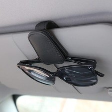 Sunglasses Holders For Car Visor, Magnetic Leather Glasses Eyeglass Clip For