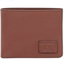Superdry Mens Wallet NYC - Bifold Leather Wallet - Tan