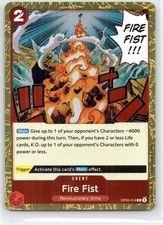 one piece card game fire fist - OP05-019 - Awakening of the New Era variation to centering ONE PIECE CARD GAME OP03-018