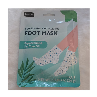 b.pure Refreshing Revitalizing Foot Mask Peppermint & Tea Tree 1 Pair 0.85oz