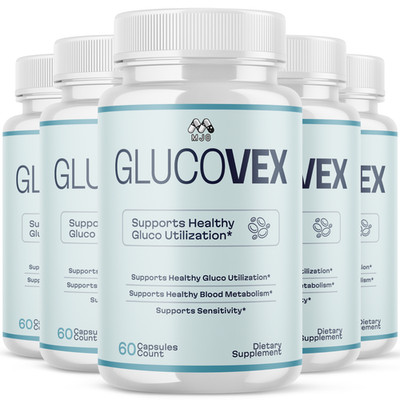 (5 Pack) Glucovex Advanced Support Blood Supplement Formula Gluco Vex 300 Caps