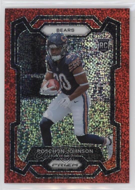 2023 Panini Prizm Rookies Red Sparkle Prizm Roschon Johnson #314 Rookie RC 19b1