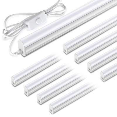 Pak 4FT LED Lights, 2300LM 6500K Cool White, 20W Energy Efficient Linkable Ce...