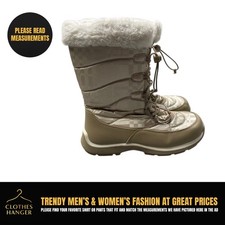 Lands End Boots Little Girls 6 Beige Taupe Insulated Winter Snow Shoes Kids 1339