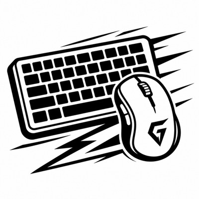 GG Gaming Aufkleber Gamer Good Game Vinyl Sticker 8-29cm Schwarz Weiß