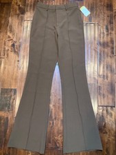 boa. Chocolate Brown Wide Leg Suit Trousers Pants, Size M, NWT!