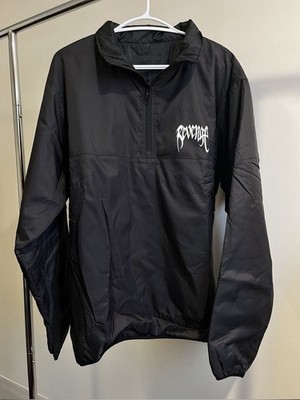 Revenge Gallery Black Reversible Quarter Zip Puffer Mens Size Large