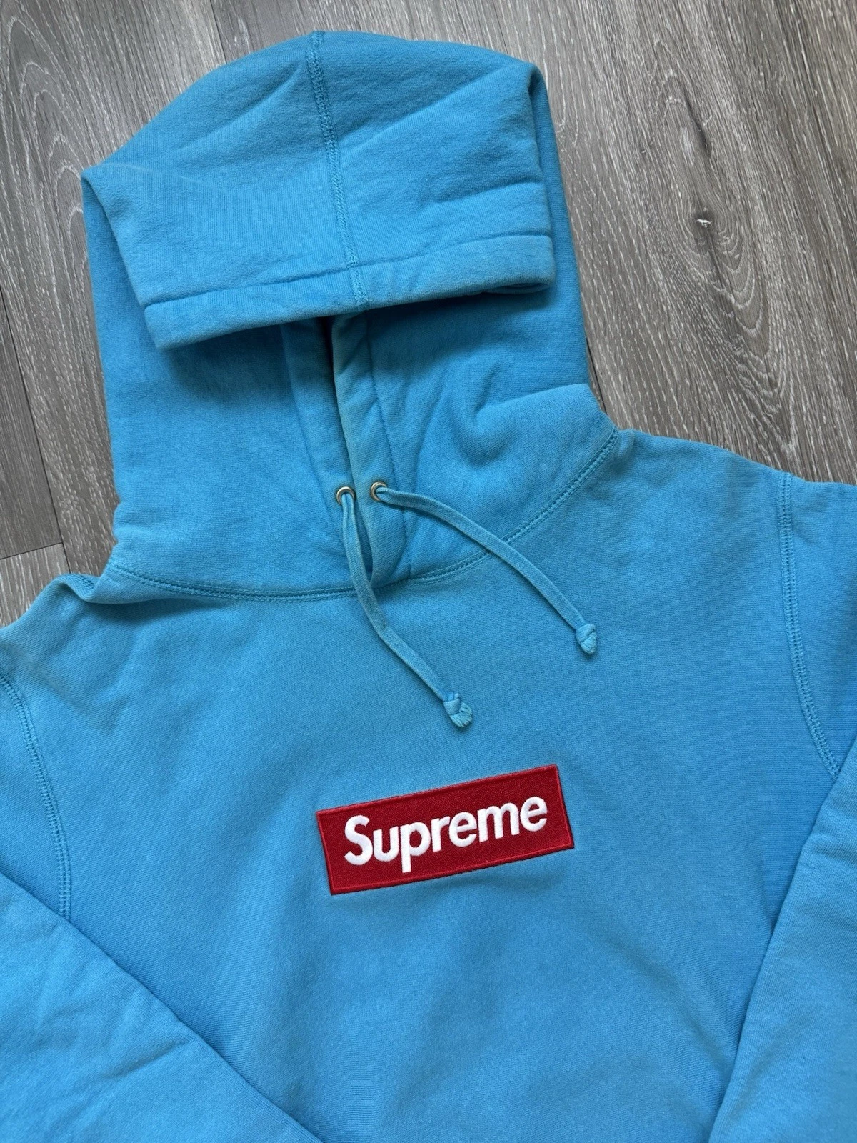 Felpa con cappuccio Supreme Teal Box logo 2009