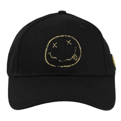 Nirvana - Logo Happy Face -  bedruckt Baseball Cap NEU & OFFICIAL!