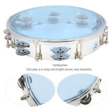 Tambourine Adjustable Double Row 10inch Percussion Jingles Instrument for Party