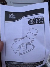 HOMCOM Rocking Lounge Chair Recliner Relaxation Chair Cream White