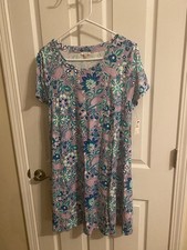 New Woman’s Talbots Purple Floral Dress L