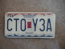 MISSOURI  BI CNL      #    LICENSE PLATE BUY ALL STATES HERE FREE SHIPPING