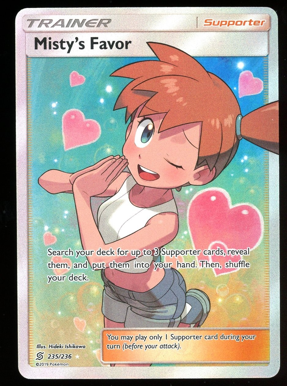 Misty’s Favor 235/236 Full Art NM Holo Unified Minds Pokemon Very Clean