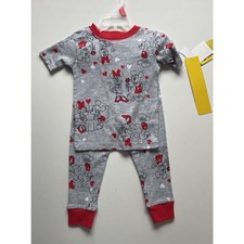 Disney Junior Minnie Mickey 2 Piece Heart Pajamas Size 2T NWT