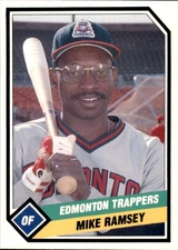 1989 Edmonton Trappers CMC #16 Mike Ramsey Harlem Georgia GA - NM Baseball Card