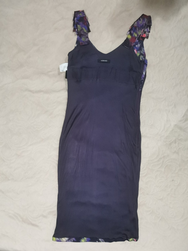 AUTH VINTAGE GIANNI VERSACE abstract floral printed jersey dress IT 40 - Picture 22 of 23