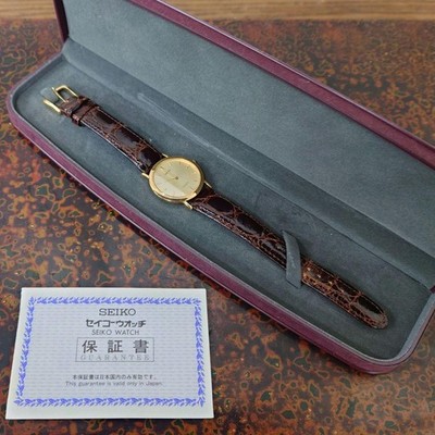 Seiko Dolce 18KT 8N40-6080 Quartz with original box, working