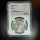 1888 O Morgan Silver Dollar NGC MS 63 90% Silver Dollar Nice Luster High Grade