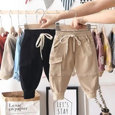 Kids Children Trousers 2-8years Clothes New Cotton Cargo Pants for 2-6 Years Old