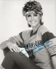 Olivia Newton-John Vintage Autographed 8x10 Black & White (B/W) Photograph