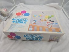 Vintage 1984 Dolly Disney Babies Musical Mobile Mickey Mouse Friends Nursery