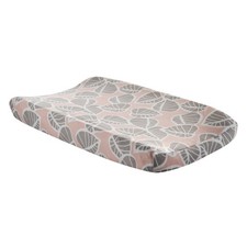 Lambs  Ivy Calypso Pink/Taupe Leaf Print Baby Changing Pad Cover