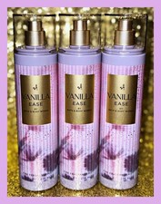 Bath  Body Works Vanilla Ease 8 fl oz Fine Fragrance Mist Spray x3