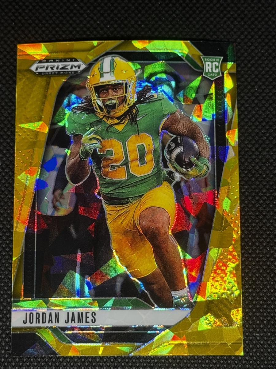 2025 Panini Prizm Draft Picks - Jordan James #98 Gold Ice Prizm