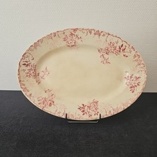 Plat Ovale Service Floréal Faïence Ancienne De Choisy Le Roi Fin 19ème 