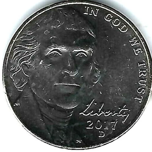 2017-D Jefferson Nickel — photo from the most recent tracked eBay sale