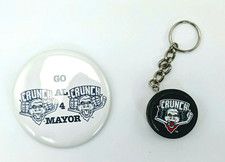 Syracuse Crunch Puck Keychain and Pinback Button 