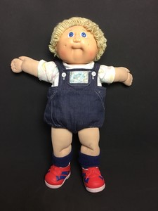 17" Cabbage Patch Kids Boy Blond Bue Eyes Overall Shoes, Xavier Roberts,  Coleco | Ebay