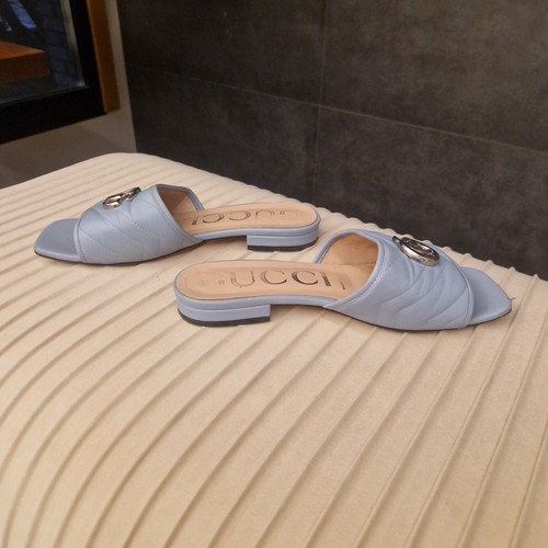 Gucci Damenschuhe Sandalen 37 Leder Blau Original , Top!!! - Bild 6 von 10
