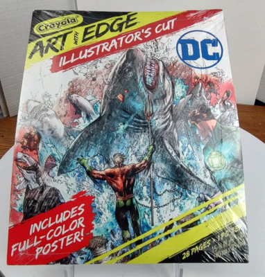 Crayola Art w/Edge Illustrator's Cut DC Coloring Pages/15'' 3/4x9 3/4'' Poster NEW