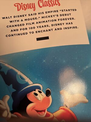 Disney Classics - 100 Years Of Animated. Mickey , Fantasia B-22 | eBay