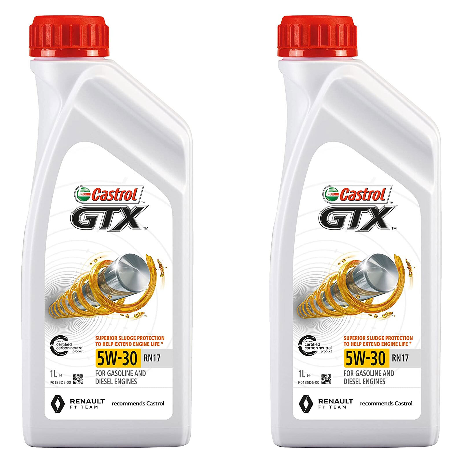 2x Olio Motore Castrol Gtx 5w30 Rn17