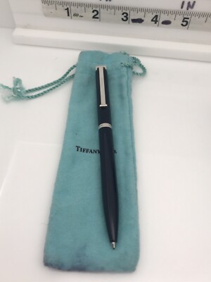 TIFFANY 925STERLING GERMANY ボールペン tiffany co. ballpoint pen Sterling Silver Black Enamel Made In