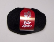 LOT of 10 balls Lana Grossa BABY ALPACA merino wool knitting yarn 012 BLACK