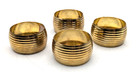 Set of 4 Vintage Auckey Brass 1 1/2" Ribbed Napkin Rings Holders