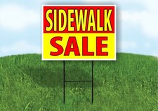 SIDEWALK SALE RED YELLOW Plastic Yard Sign ROAD SIGN with Stand
