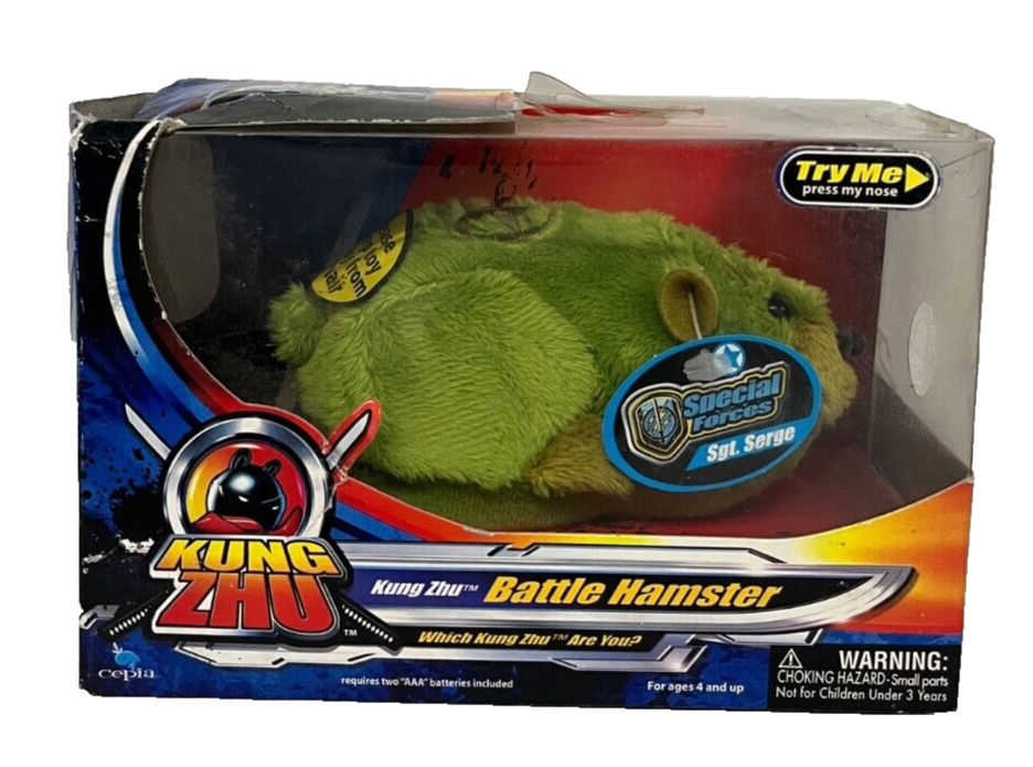 Zhu Zhu Kung Zhu Pets Battle Hamster - Sgt Serge - Damaged Box